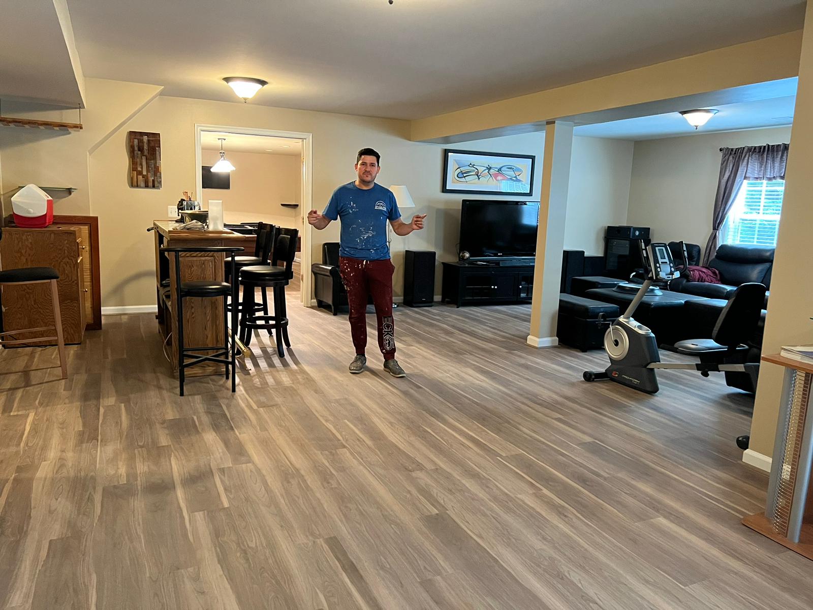 Bristol Va Basemen Drywall Work ,Painting Work And Flooring (26)