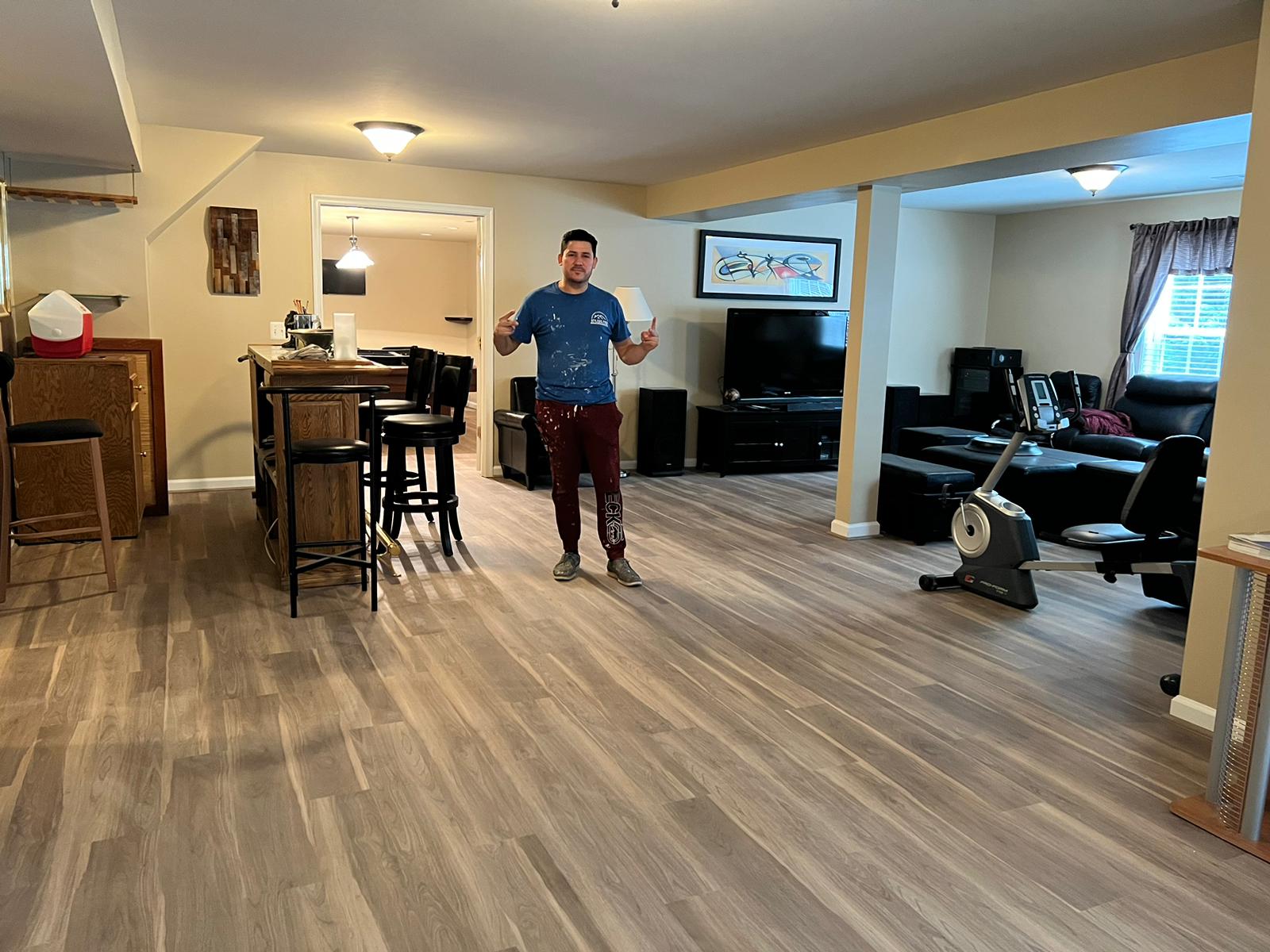 Bristol Va Basemen Drywall Work ,Painting Work And Flooring (27)